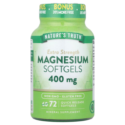 Magnesio, 400 mg, 72 cápsulas Nature's Truth