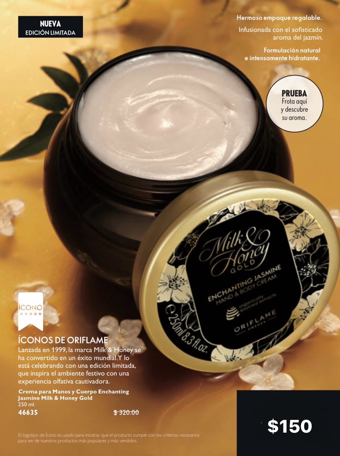 Crema para Manos y Cuerpo Enchanting Jasmine Milk & Honey Gold 🍯