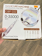 20990 Obp OBP-222 pulidor rosa para uñas 110V/220V de 35000rpm (cuenta con detalle estético de pintura, no afecta funcionamiento)