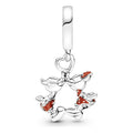 CHP127 Charm Colgante Beso de Mickey Mouse y Minnie Mouse Disney.