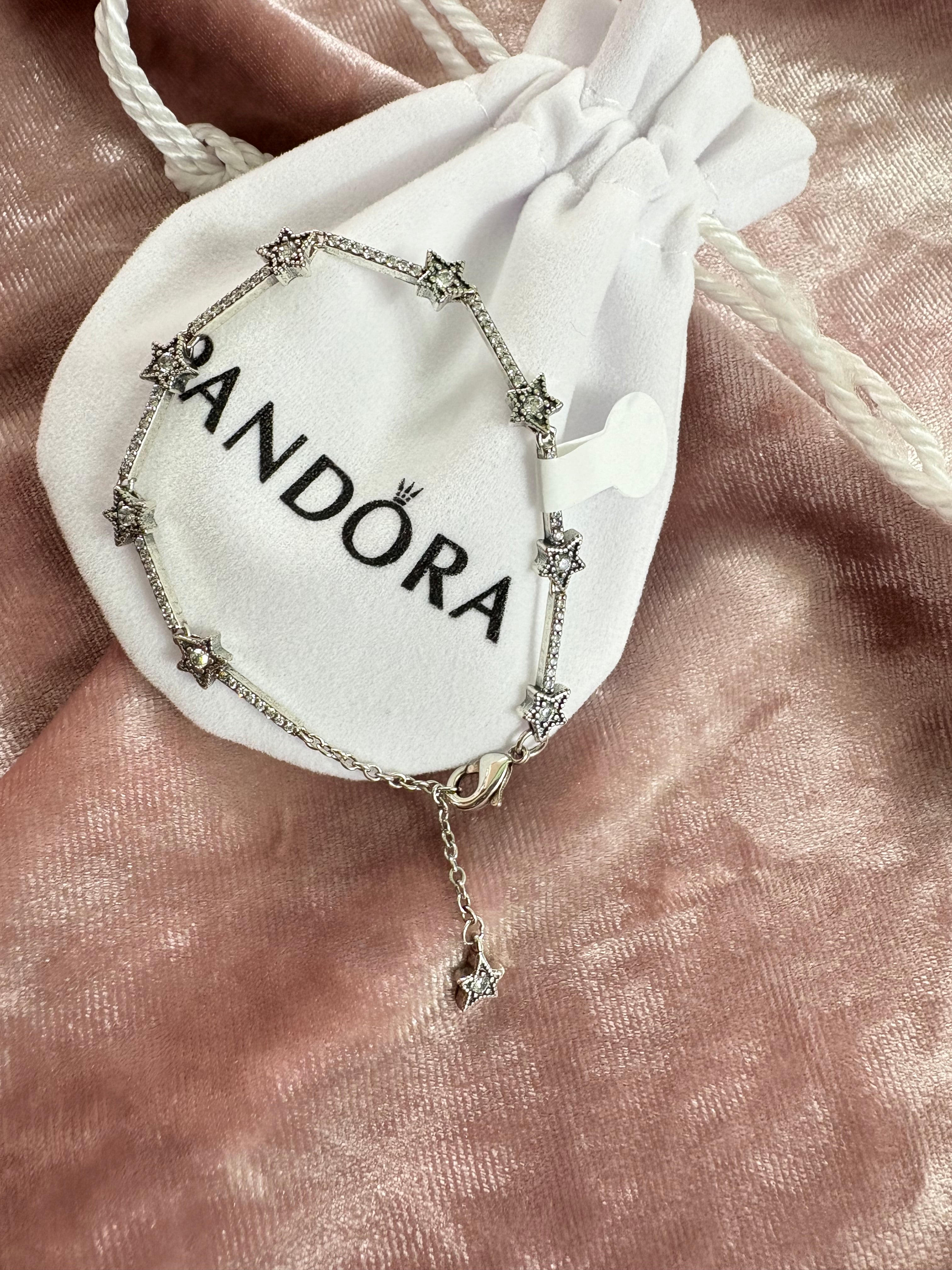 PL07 Pulsera Estrellas Celestiales estilo Pandora  Calidad Premium Incluye caja