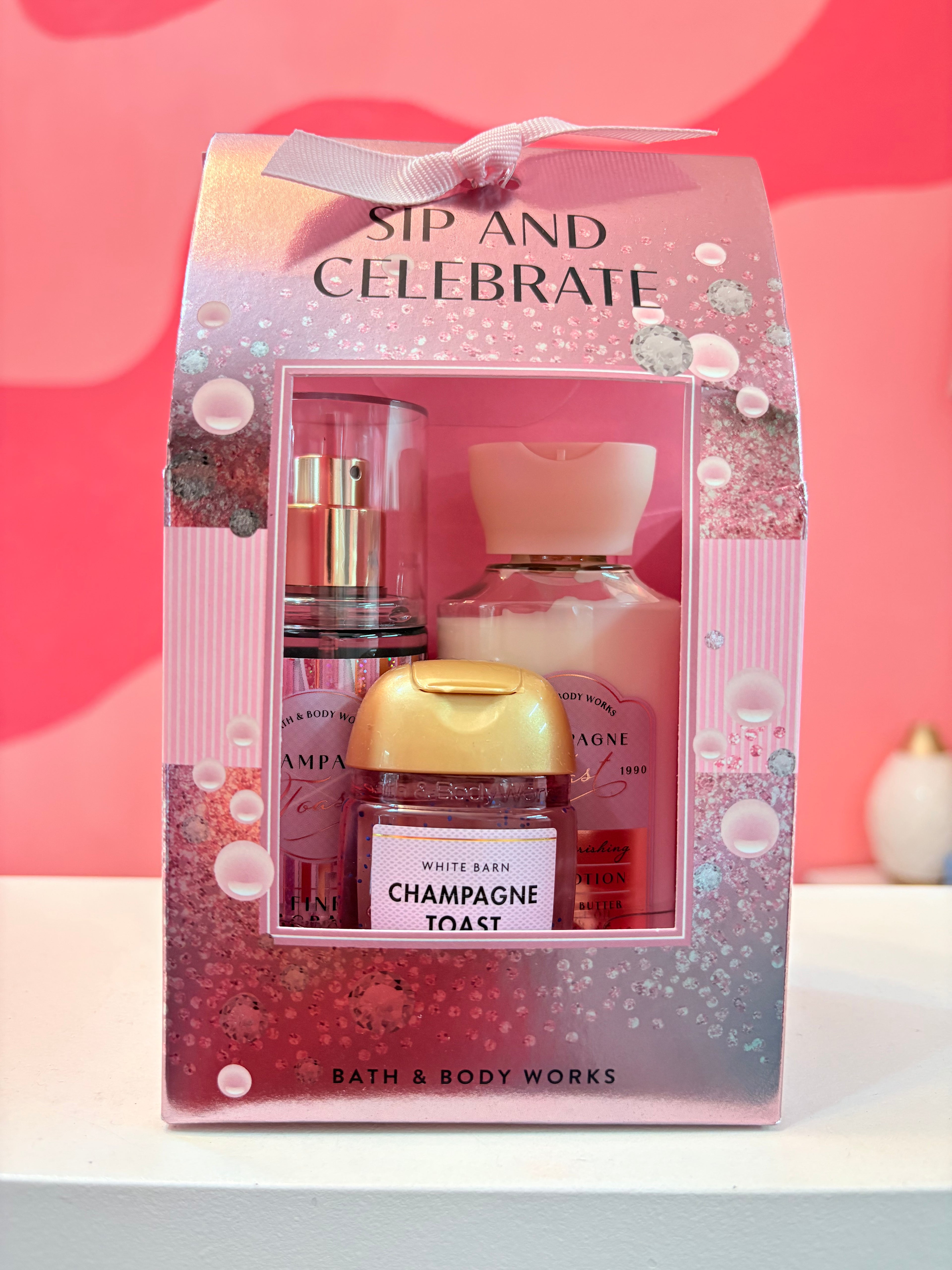 Set mini 3pz Champagne Toast 🩷 Bath&Body Works SIP AND CELEVRATE