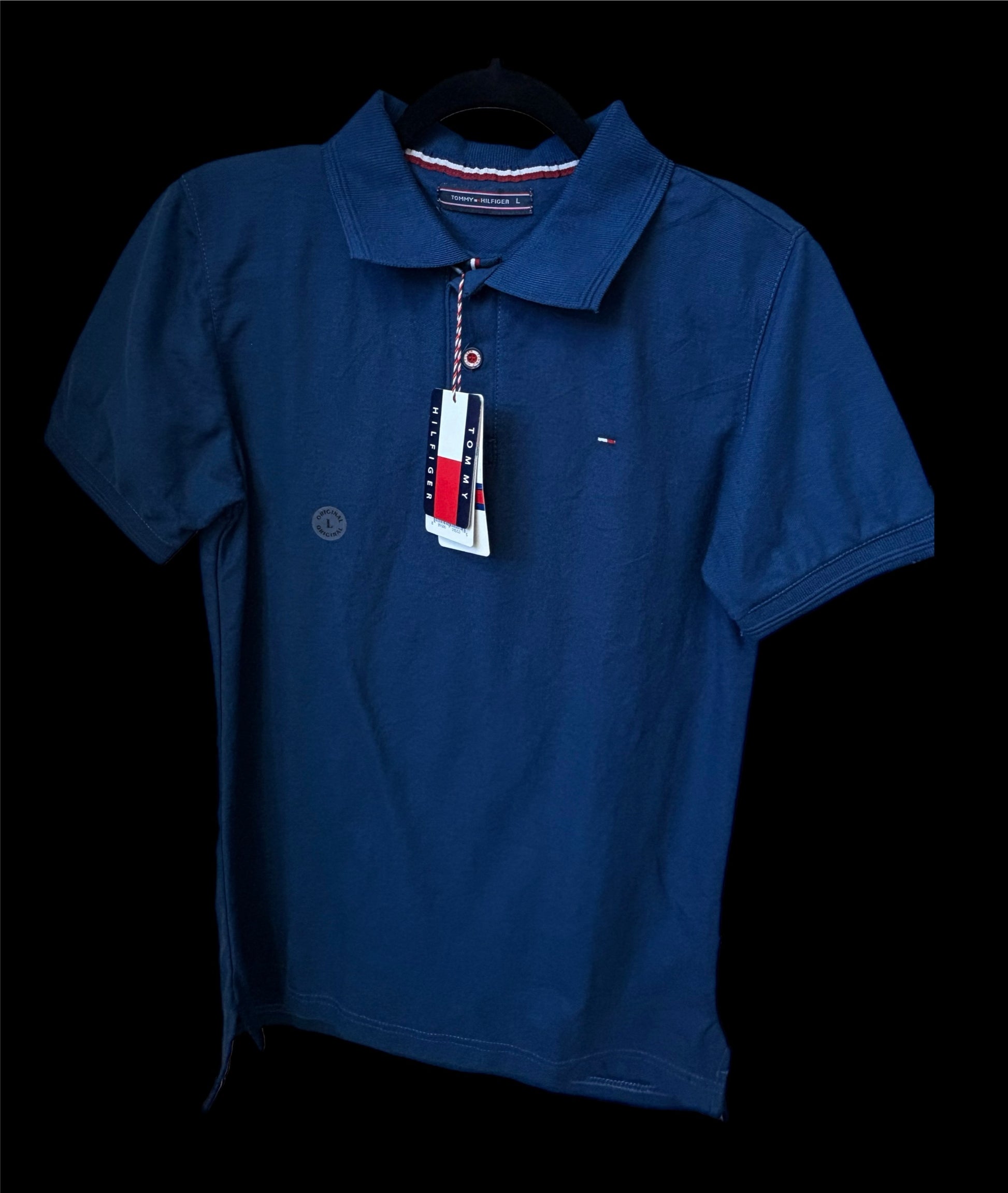 Playera tipo polo Azul  Talla L
