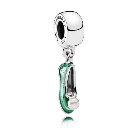 CHP200 Charm colgante Thinkerbell Zapatilla verde.