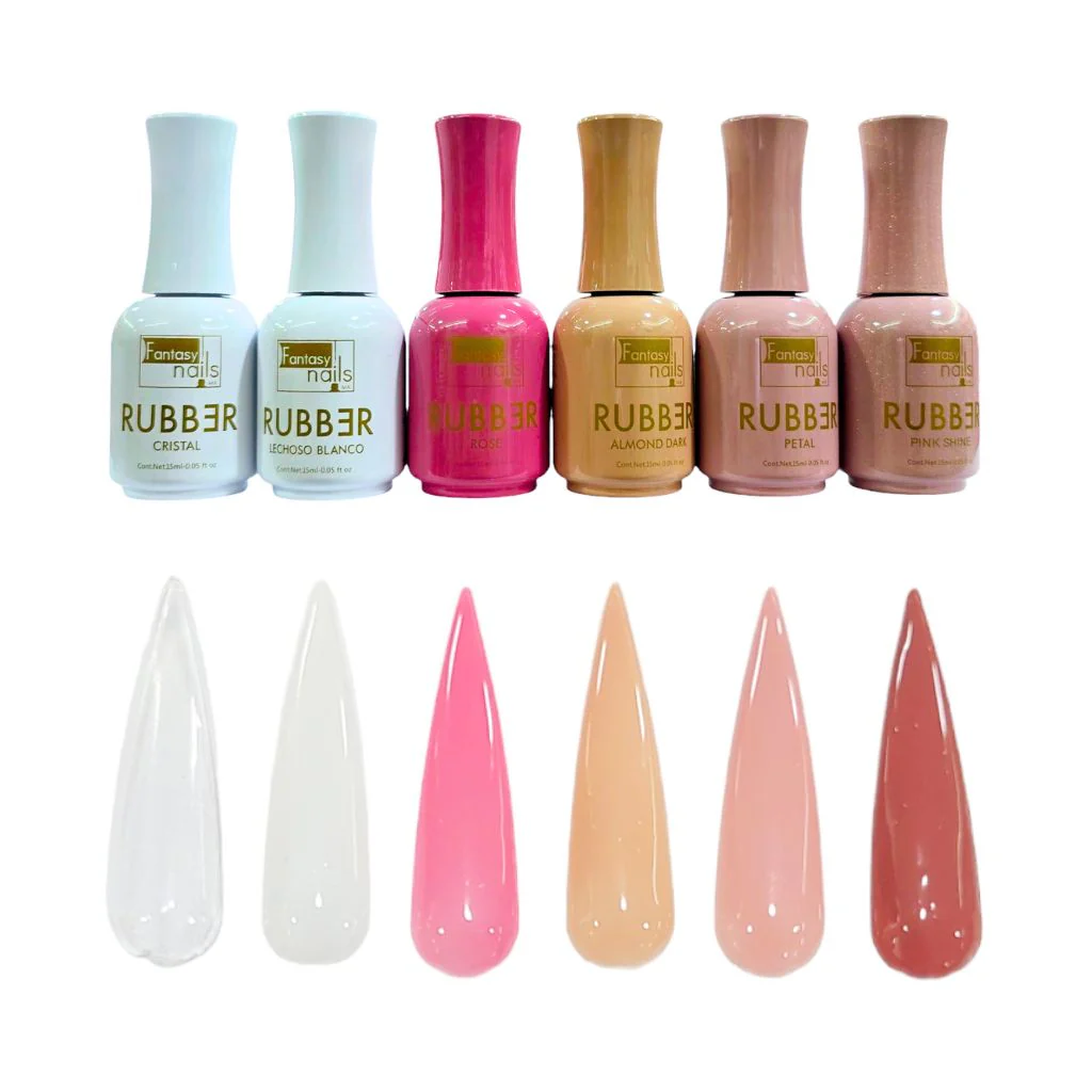 20993 Gama con 6 Gel Nivelaror RUBBER Fantasy Nails