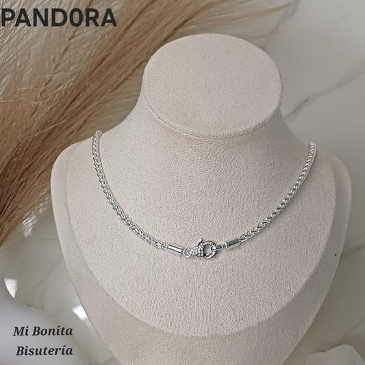 Mb-02 Collar estilo Pandora Incluye caja y paño de limpieza. Material: Baño de plata.