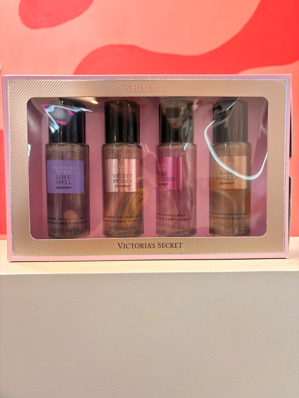 1641 Set Victoria’s Secret 4 Body Mist Shimmer 2.5oz c/u