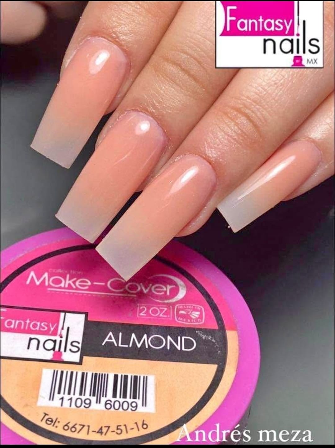 21045 Acrílico Make Cover Almond Fantasy Nails