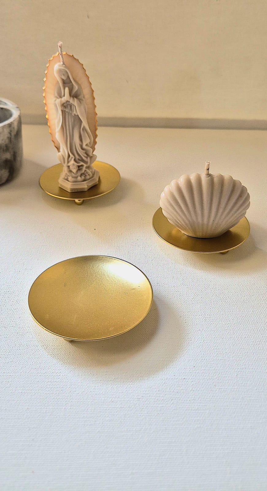 Porta Vela Decoración  color dorado