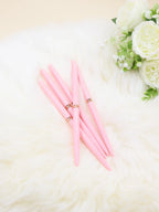 21116 Juego de 5 pinceles linee para uñas con punta cepillada y diseño de flores para pintar con tubo vacío para salón de uñas