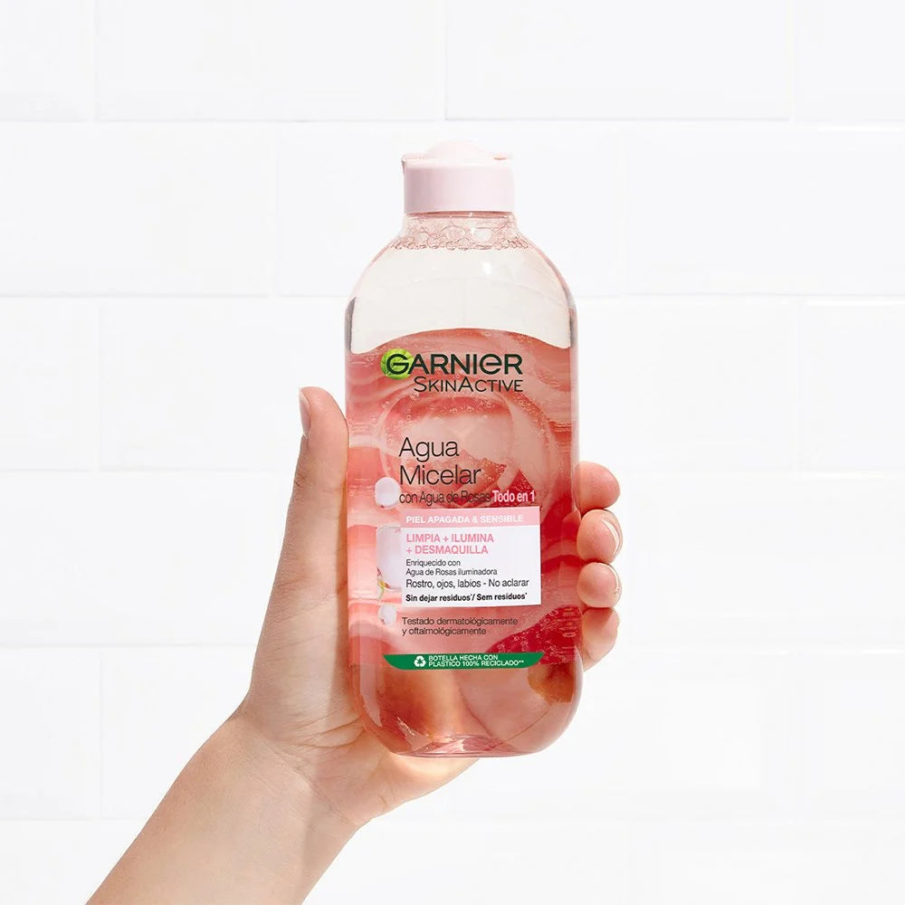Agua Micelar con Agua de Rosas Todo en 1