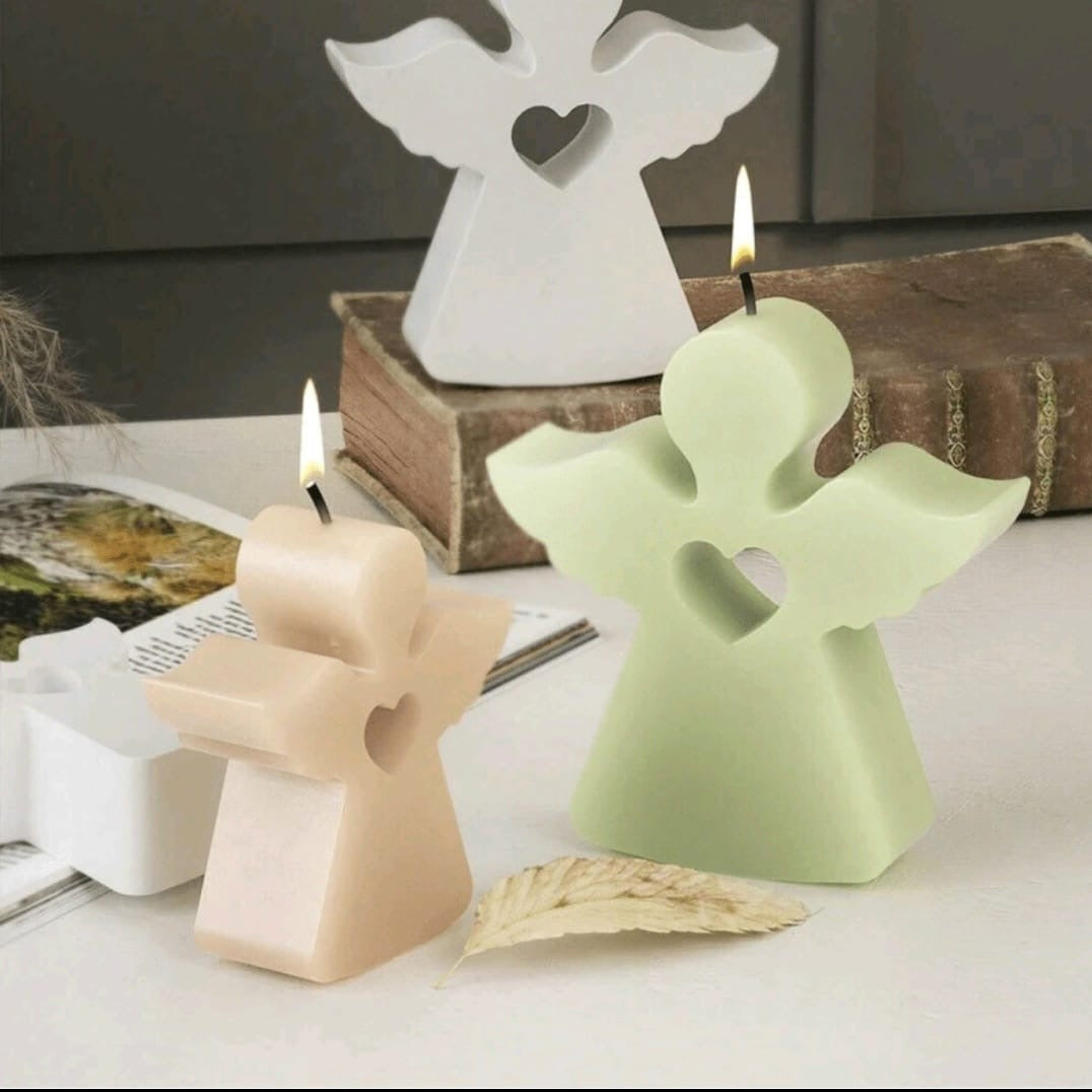 Molde de silicona para elaboración de velas en forma de angel.