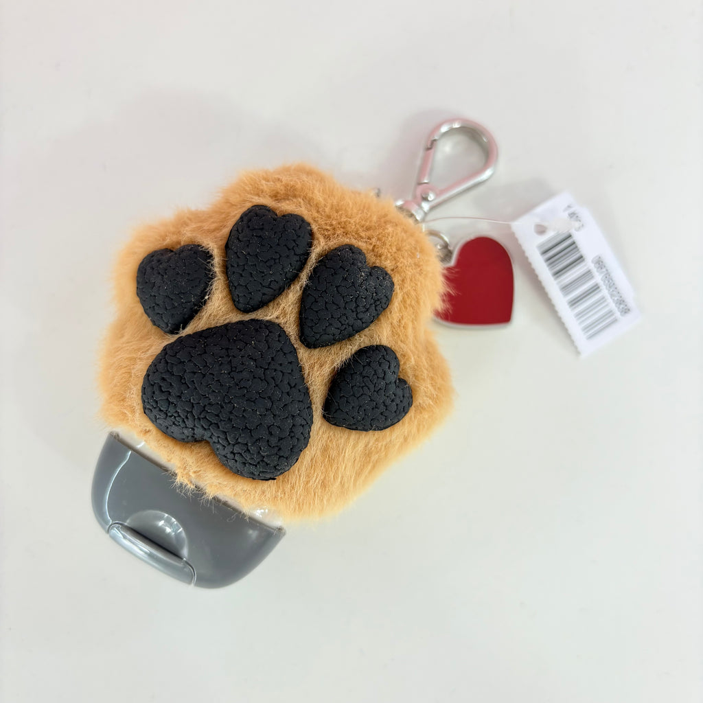 BATH&BODY WORKS | Brown Heart Paw With Charm PocketBac Holder / Porta Gel - Incluye Gel Antibacterial