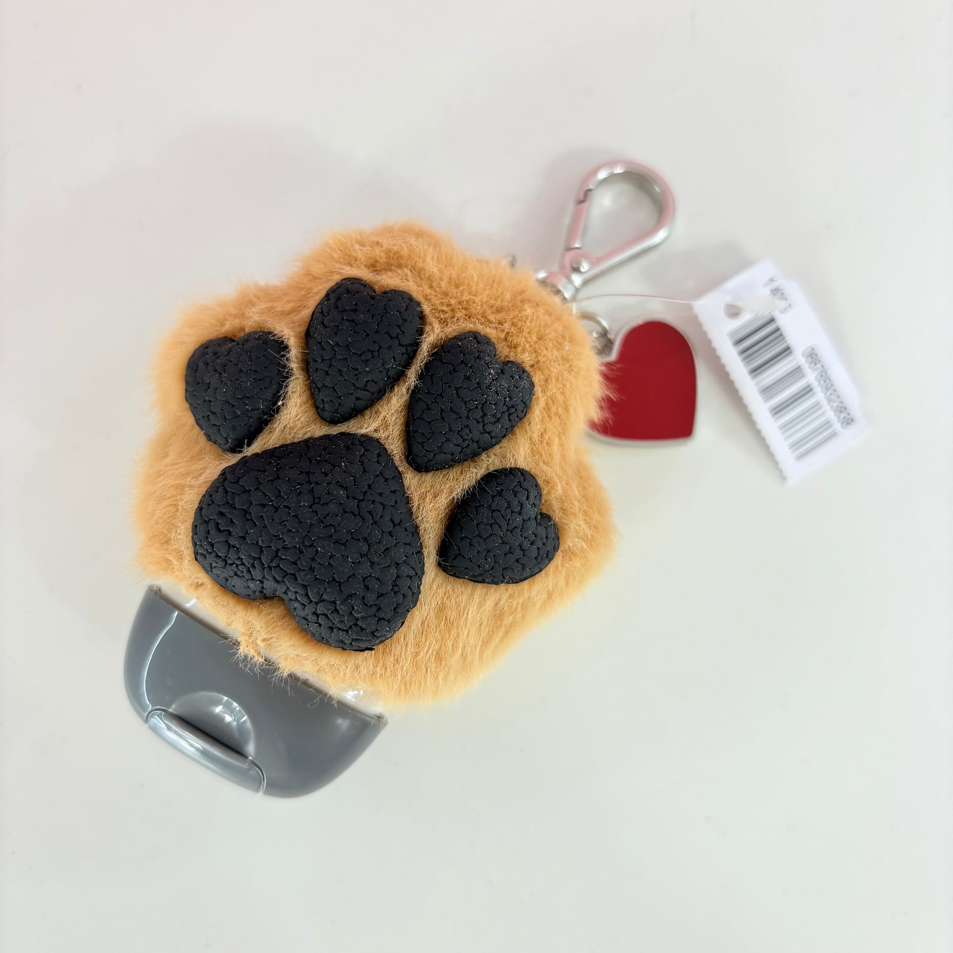 BATH&BODY WORKS | Brown Heart Paw With Charm PocketBac Holder / Porta Gel - Incluye Gel Antibacterial