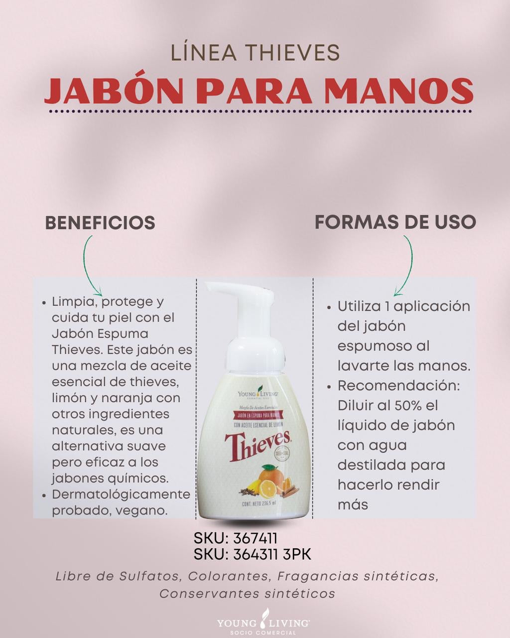 Jabón de manos espumoso