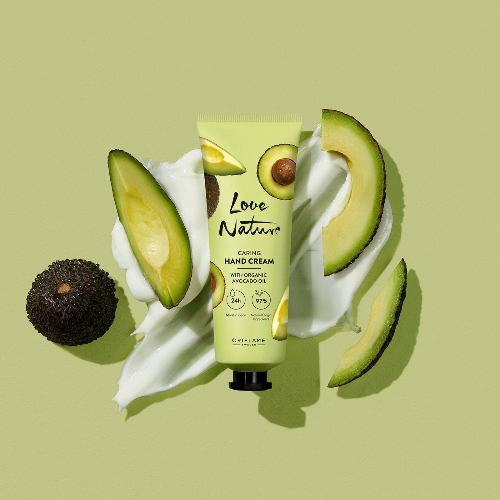 Crema para Manos Hidratante con Aceite de Aguacate Orgánico Love Nature 🥑