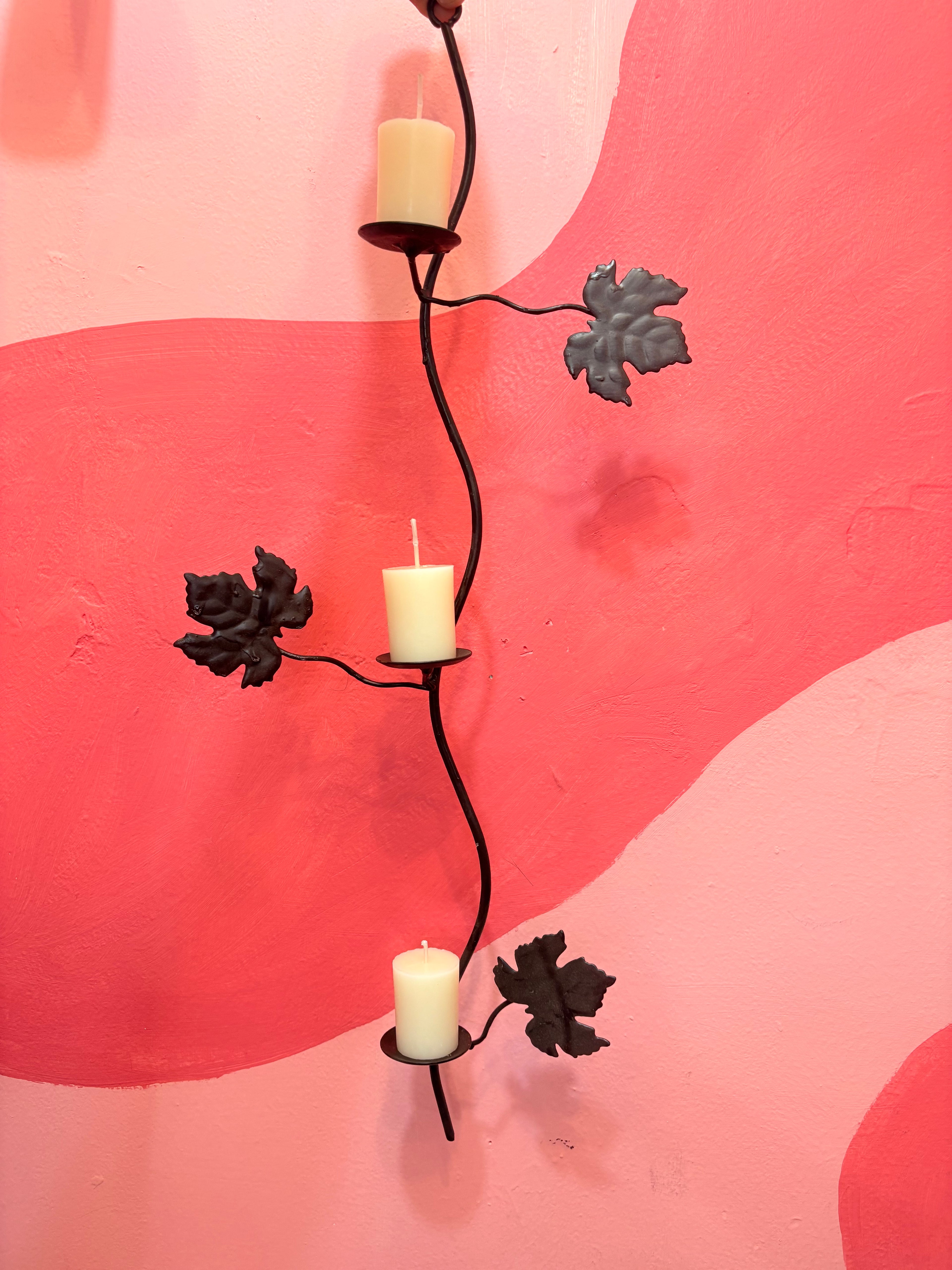 Porta velas decorativo para pared.