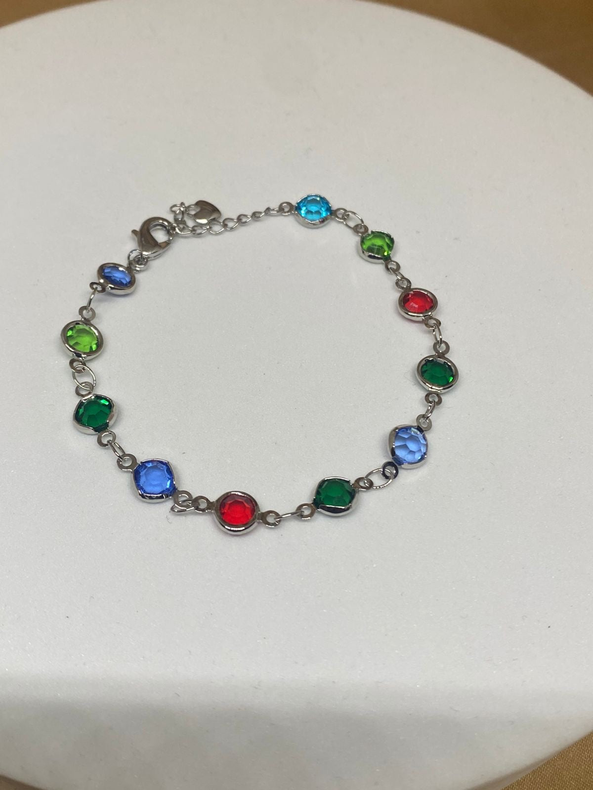 P26224 Pulsera bolitas  Material:Rodio.