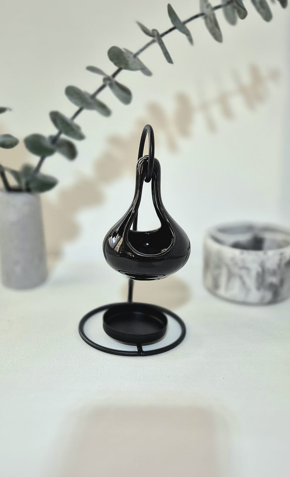 Difusor Aromático para Wax Melts  Modelo Gota Color negro