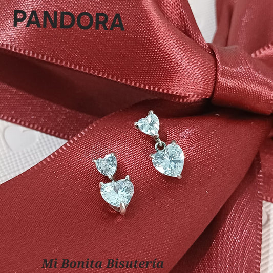 Mb-66 Aretes dupe PANDORA plata 925 Incluye caja