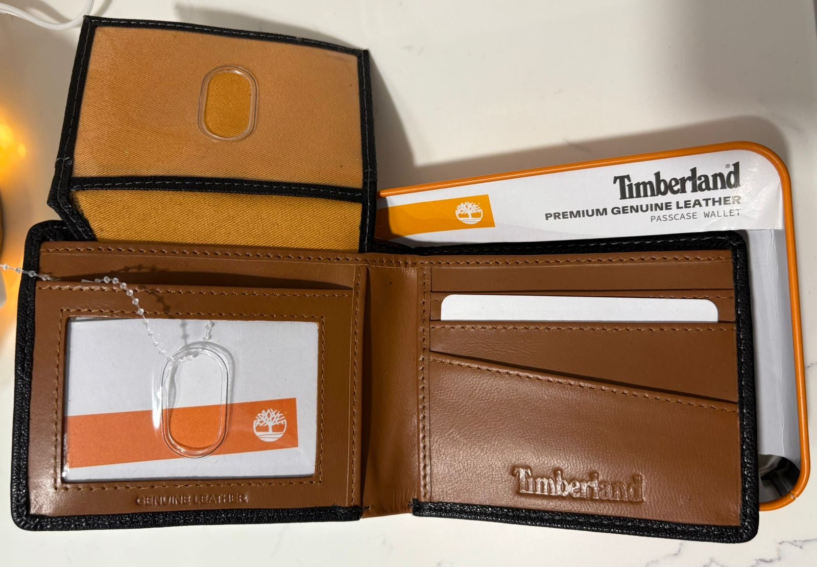 Cartera Timberland negra/cafe (interior) caballero