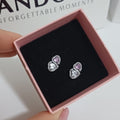 Mb-17 Aretes dupe PANDORA plata 925  (Incluye caja)