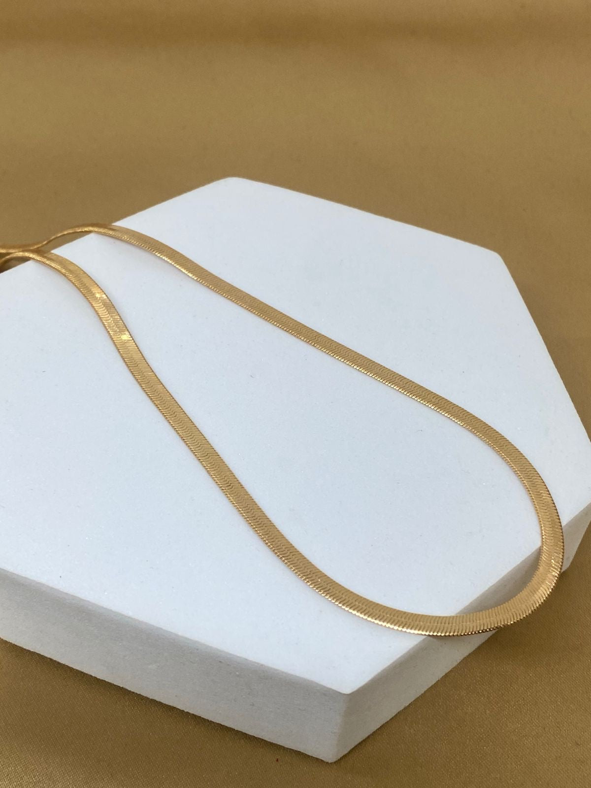 C26539 Cadena plana  Material: Oro laminado 18k