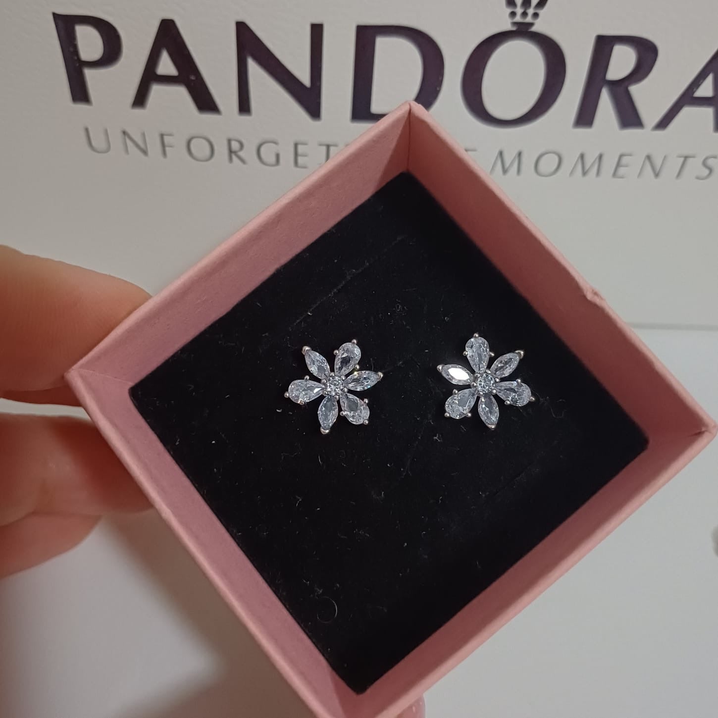 Mb-25  Aretes dupe PANDORA plata 925 Incluye caja
