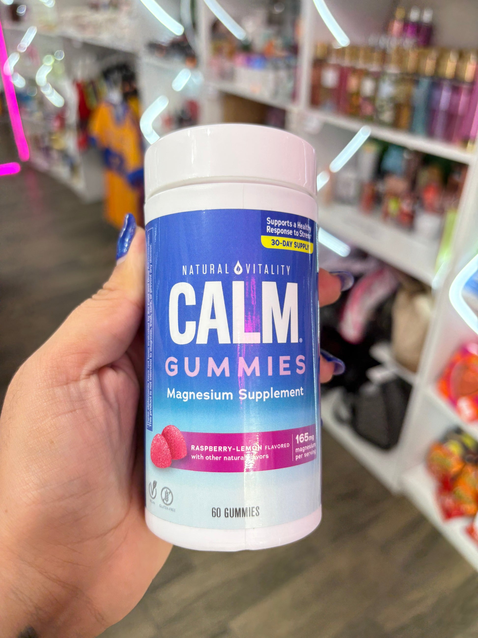 CALM Gomitas de magnesio, 60 gomitas (82,5 mg por gomita)
