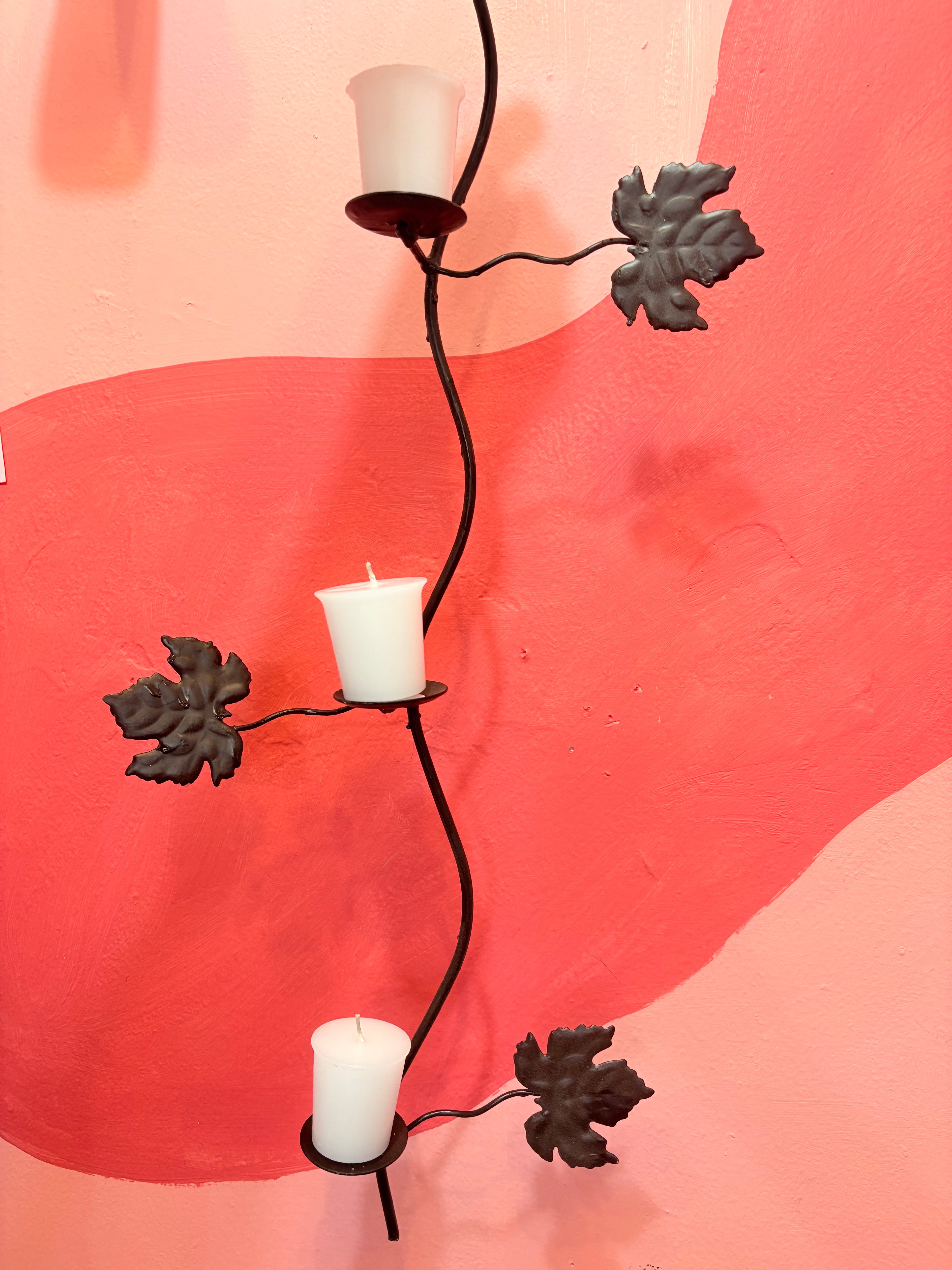Porta velas decorativo para pared.