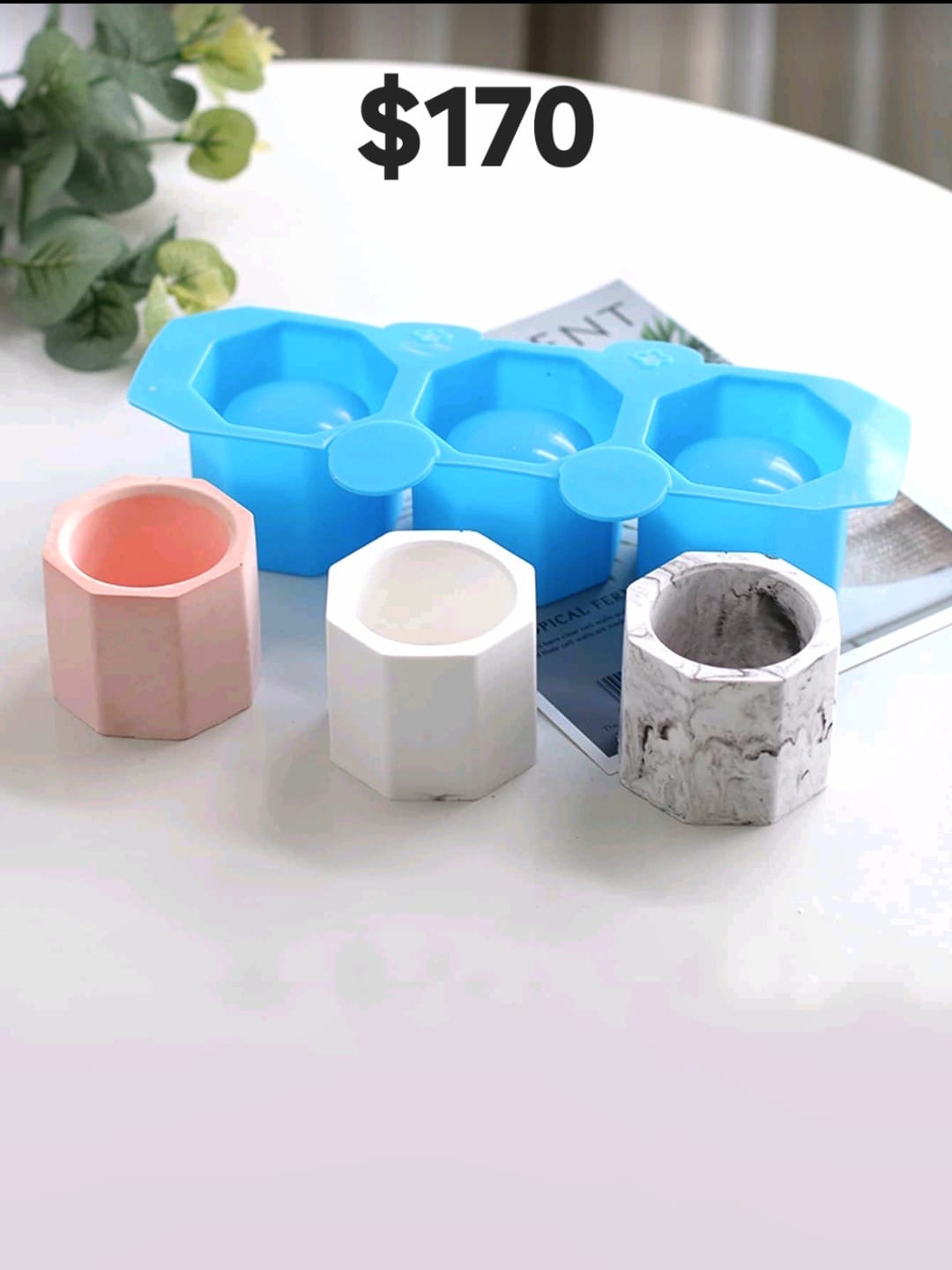 Molde de silicona para elaboración de yesos.