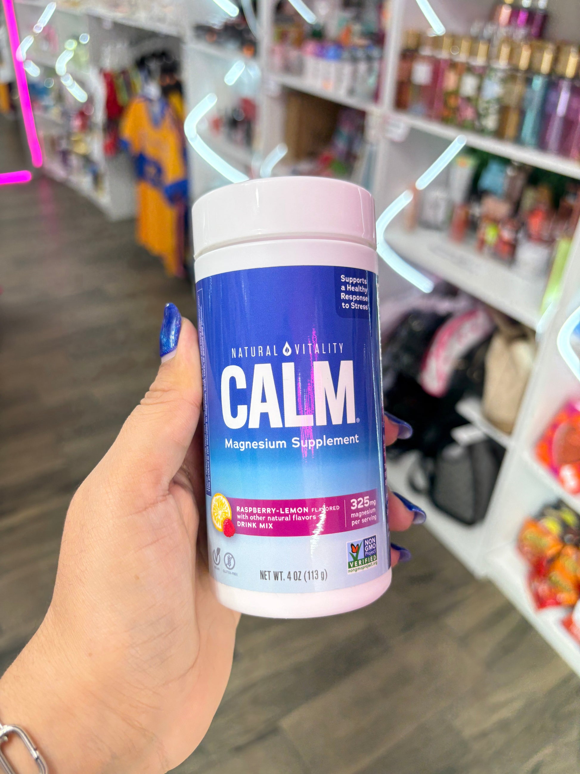 CALM Suplemento de magnesio 325mg , Mezcla para preparar bebidas, Frambuesa y limón, 113 g