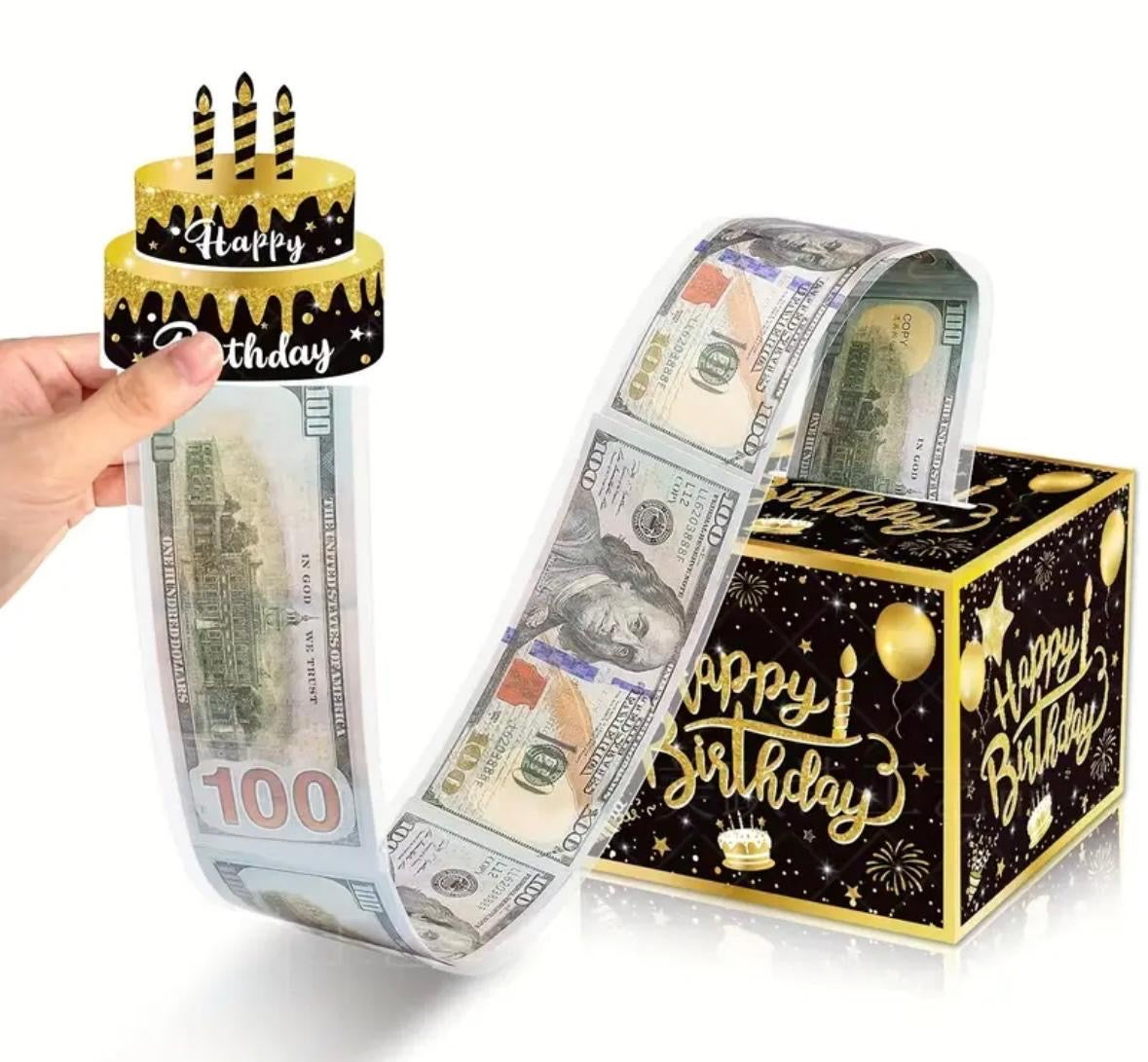 CAJA PARA SOBRE CON LETRERO CUMPLEAÑOS