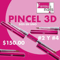 21172 Pincel Dos en 1 #2 y #4 Fantasy Nails