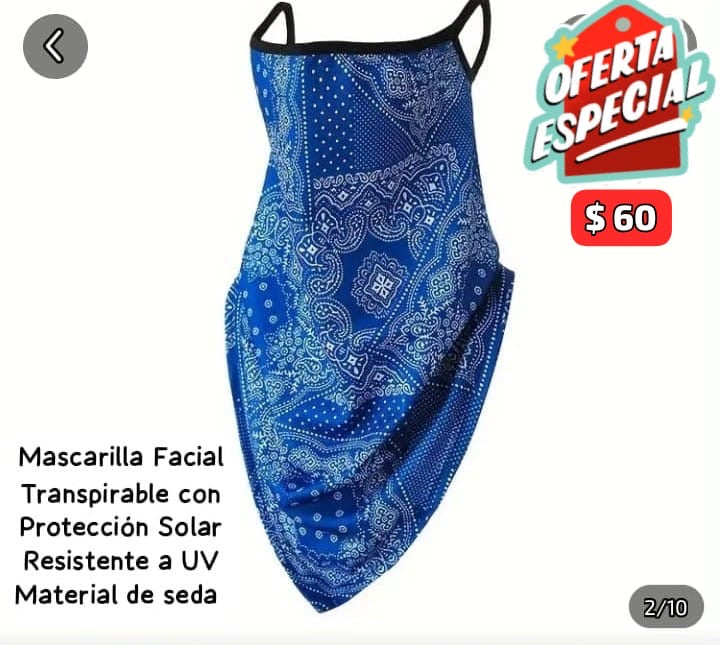 Mascarilla tipo mascada