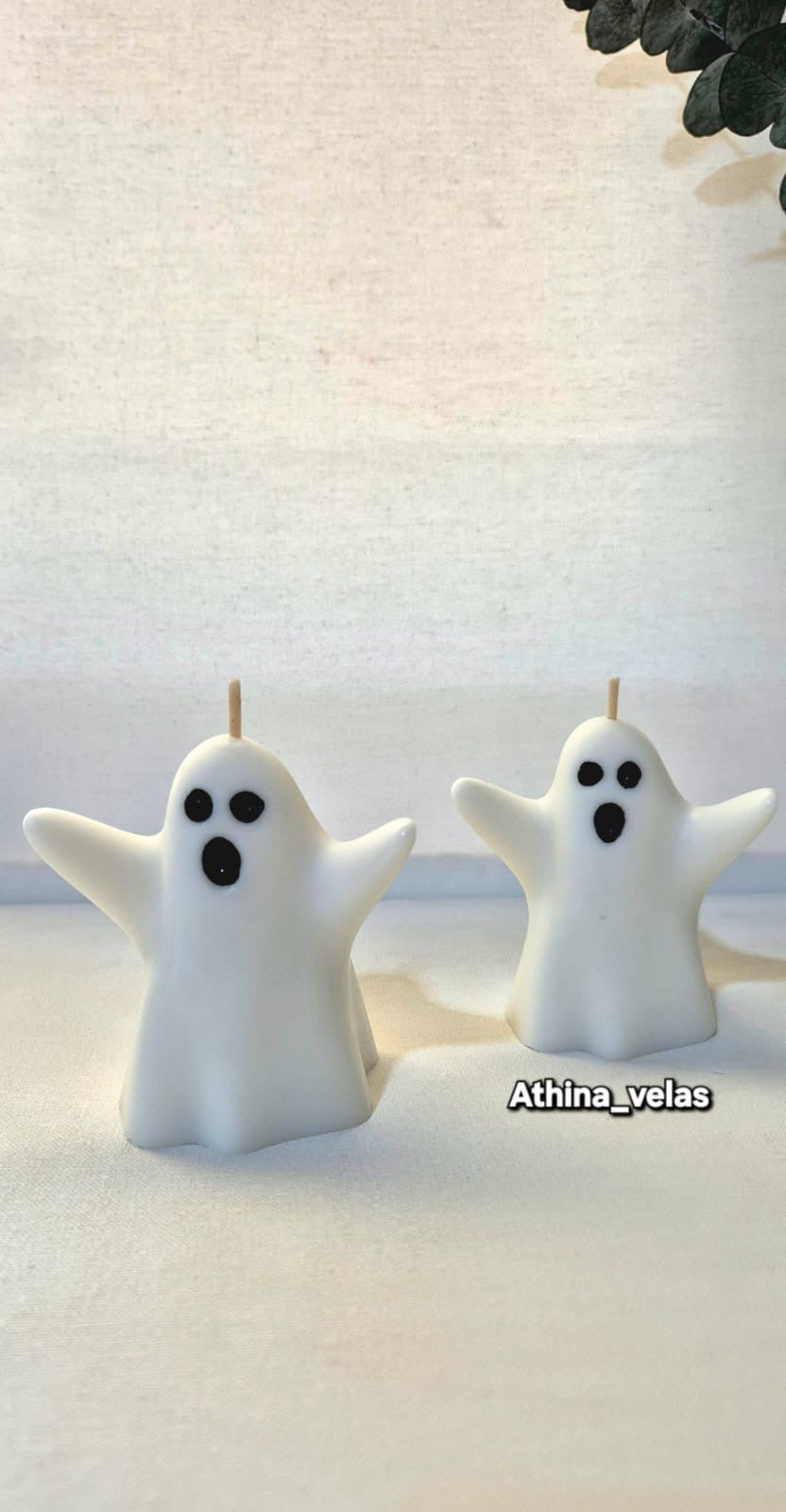 Vela de fantasma aroma Kiwi-sandia Color Blanco