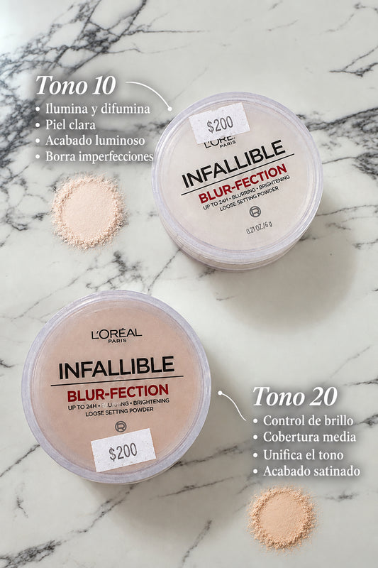 1499 L’Oréal Infallible Blur-Fection – Polvo Fijador Suelto.