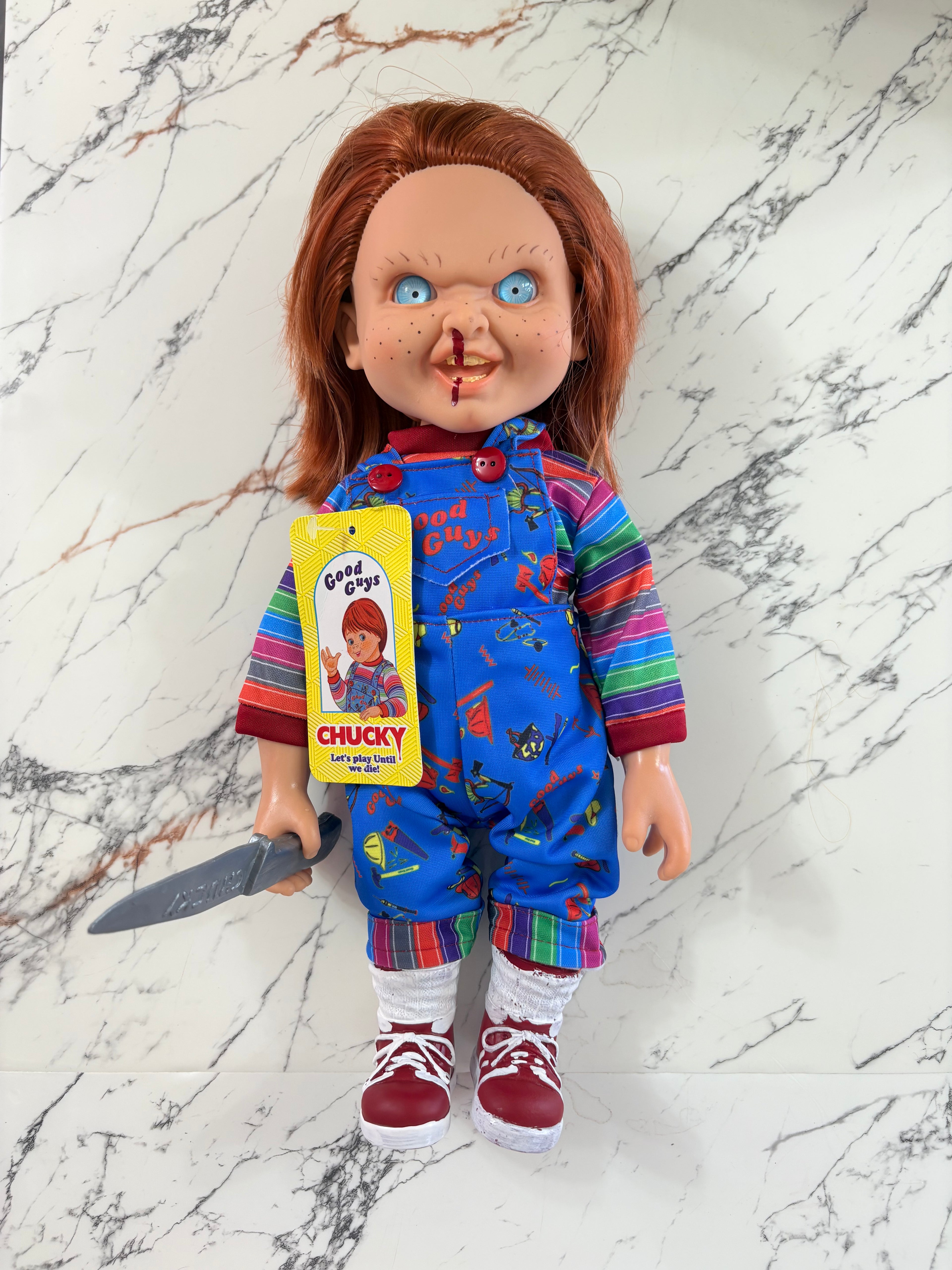 Muñeco Chucky 40cm Gota de Sangre Vinil Incluye caja