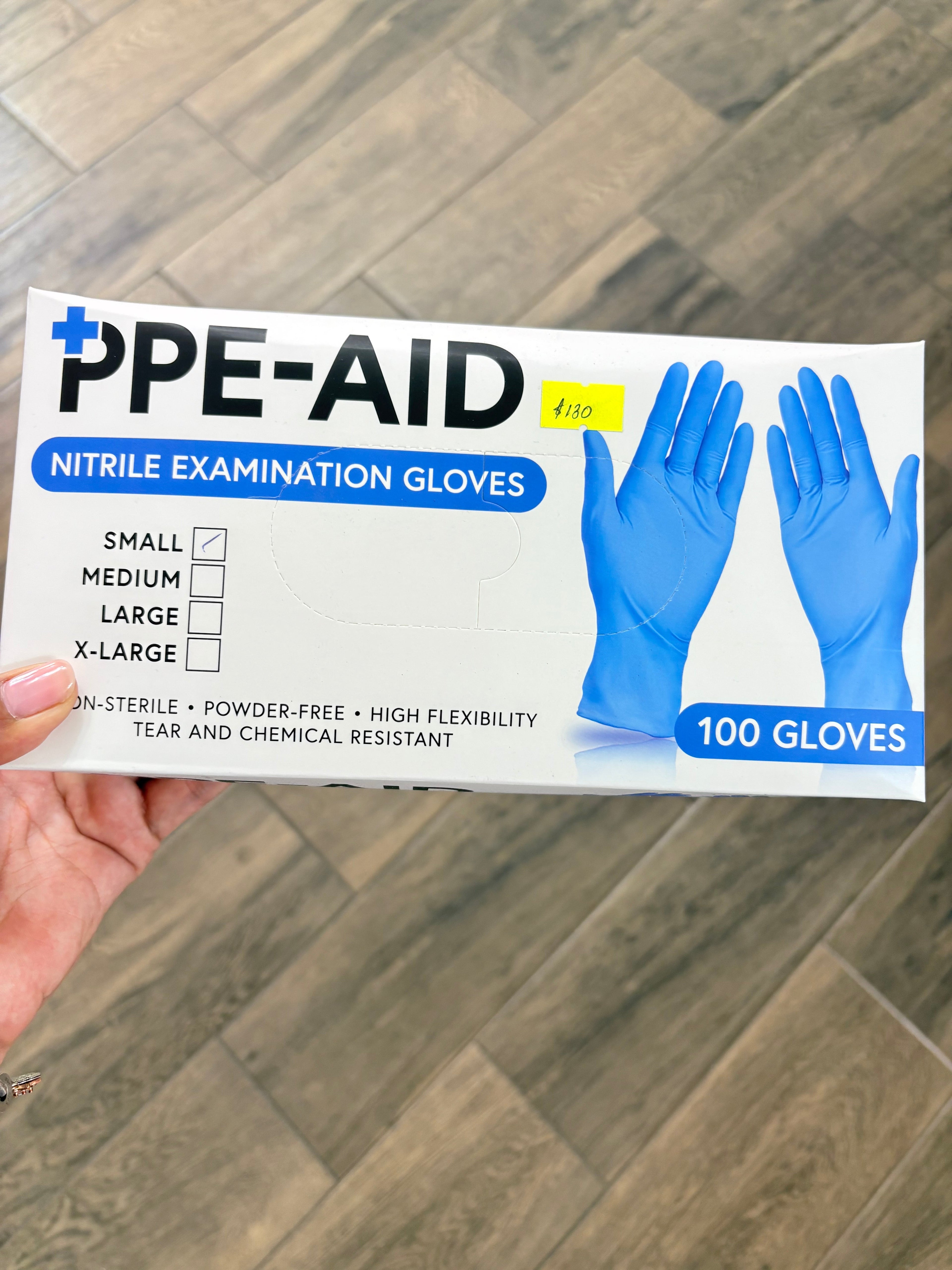 20991 Caja con 100 Guantes de Nitrilo color Azul