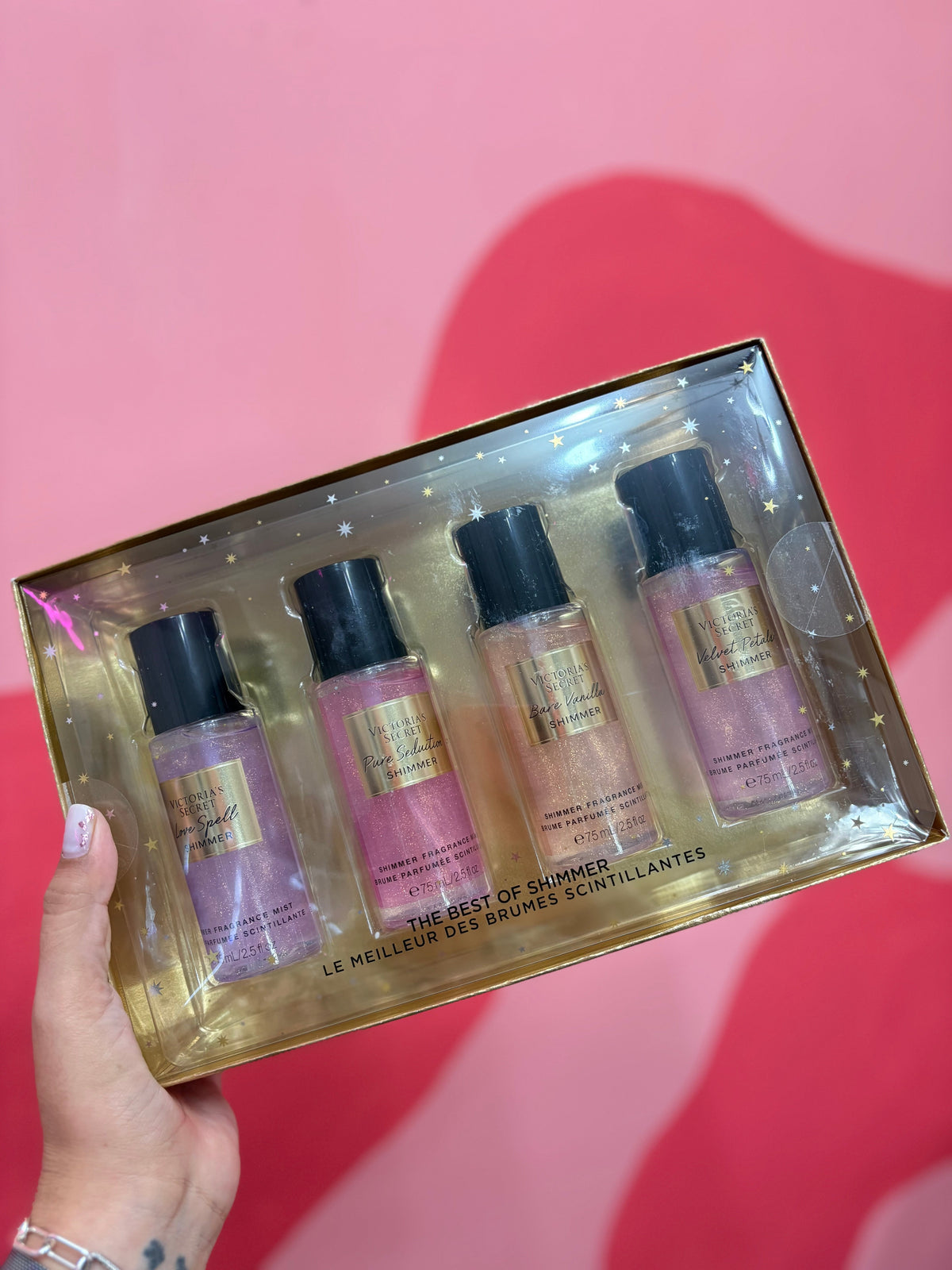 1641 Set Victoria’s Secret 4 Body Mist Shimmer 2.5oz c/u