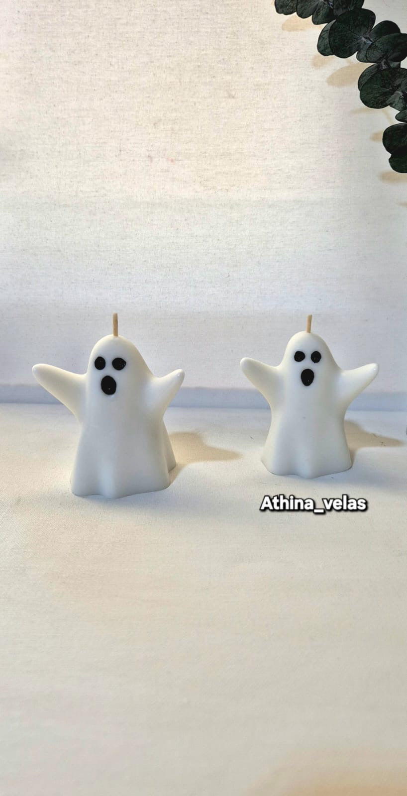 Vela de fantasma aroma Kiwi-sandia Color Blanco