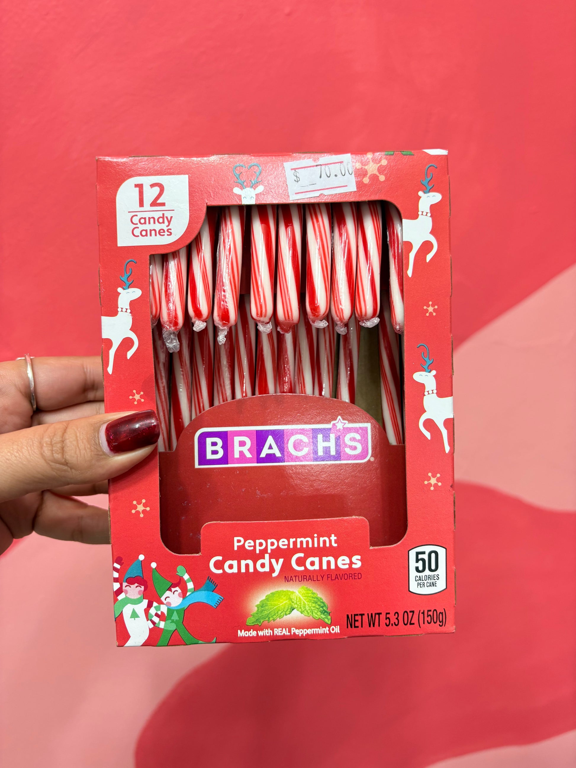 Candy canes cajita con 12