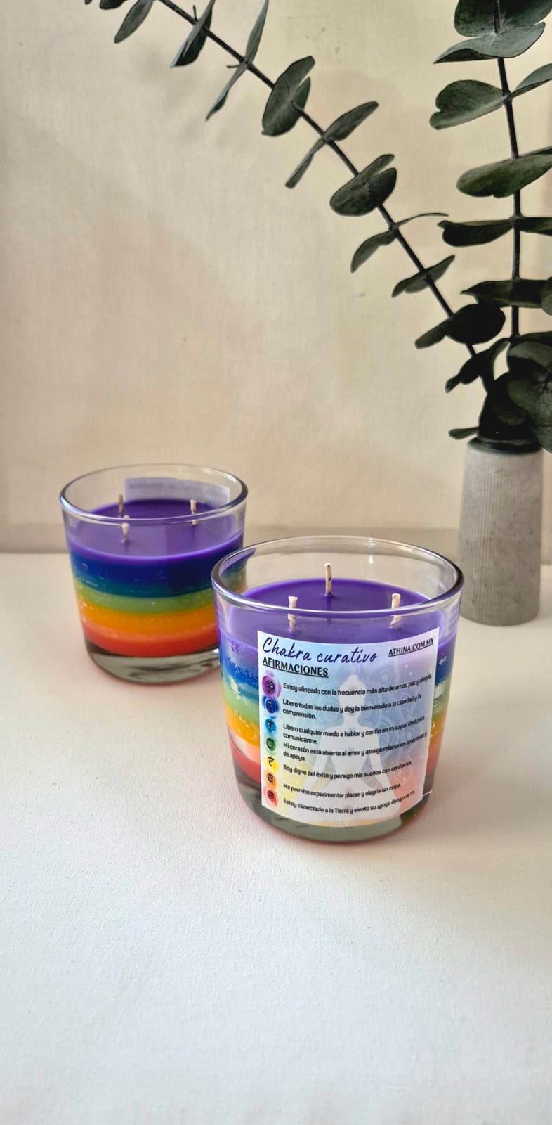 Vela de los 7 shakras Aroma Coco-Vainilla