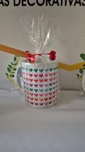Taza 11 Oz  Diseño Corazones