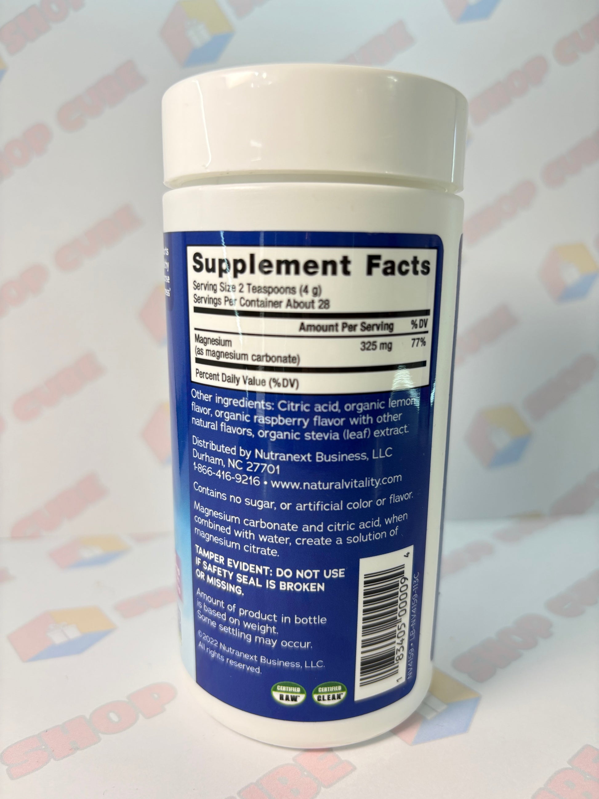 CALM Suplemento de magnesio 325mg , Mezcla para preparar bebidas, Frambuesa y limón, 113 g