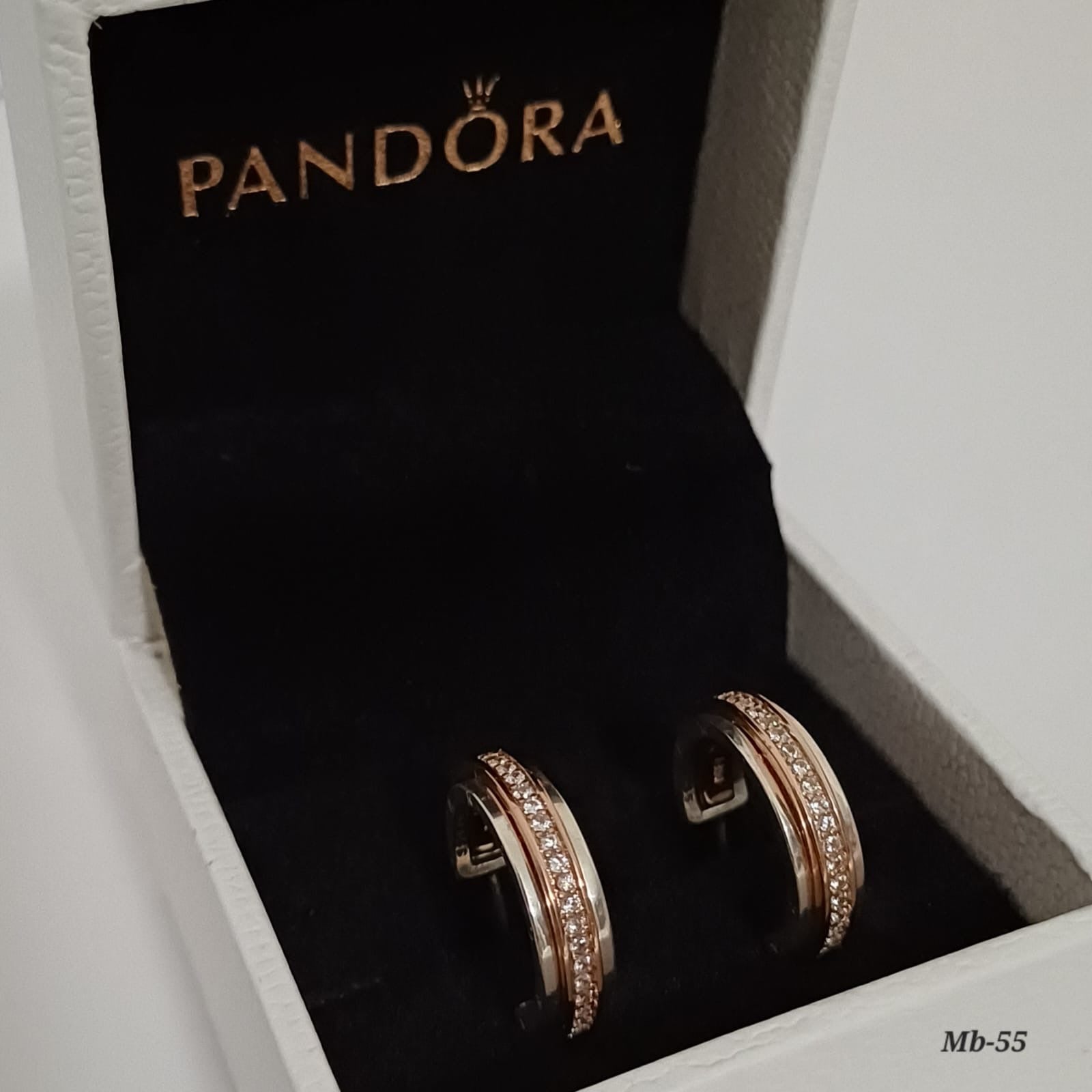 Mb-55 Aretes dupe PANDORA plata 925 Incluye caja