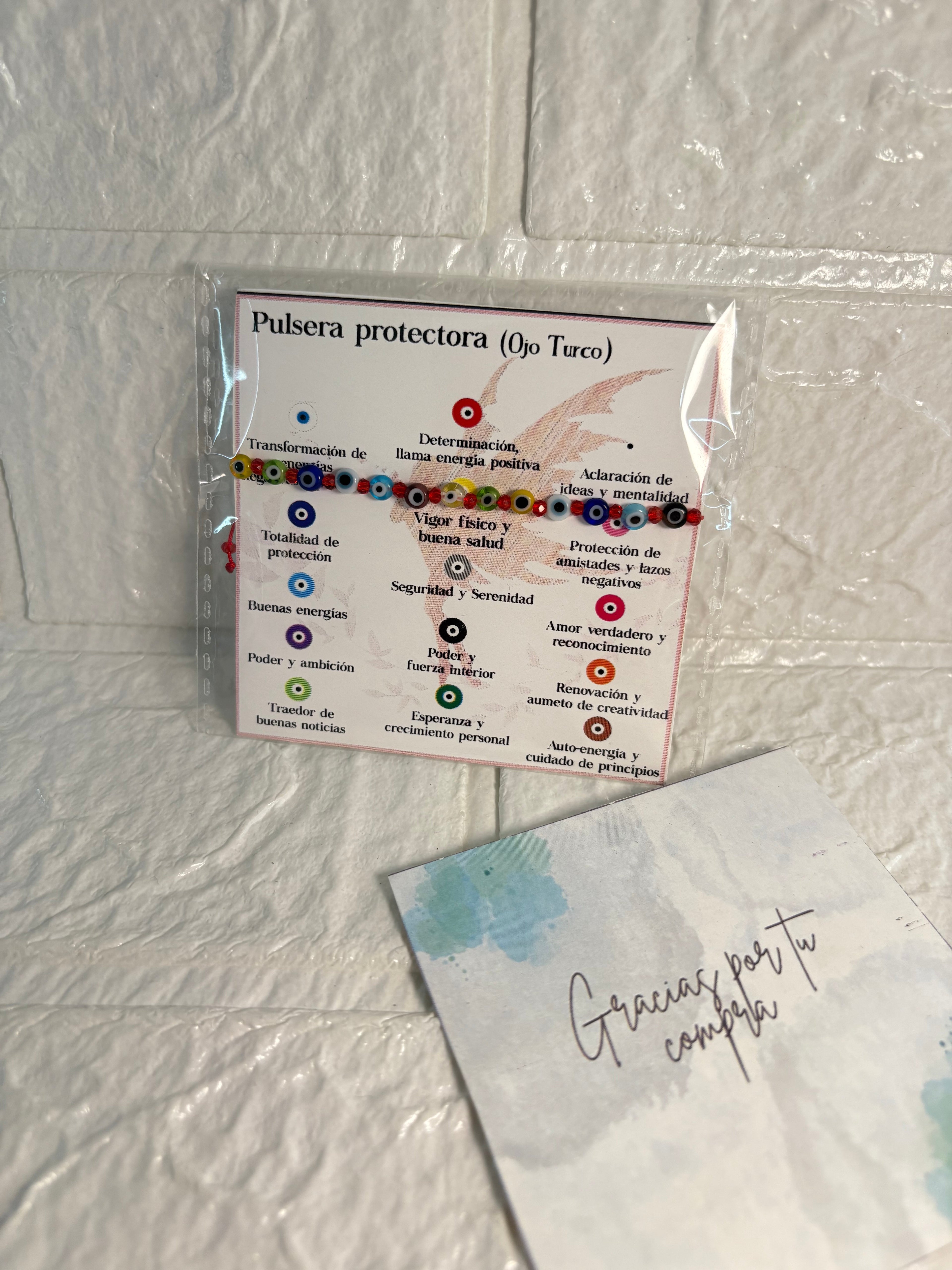 Pulsera ojo turco hilo rojo