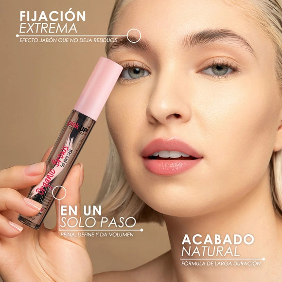 Organic Brows, gel para cejas de extra fijación, efecto jabón.
