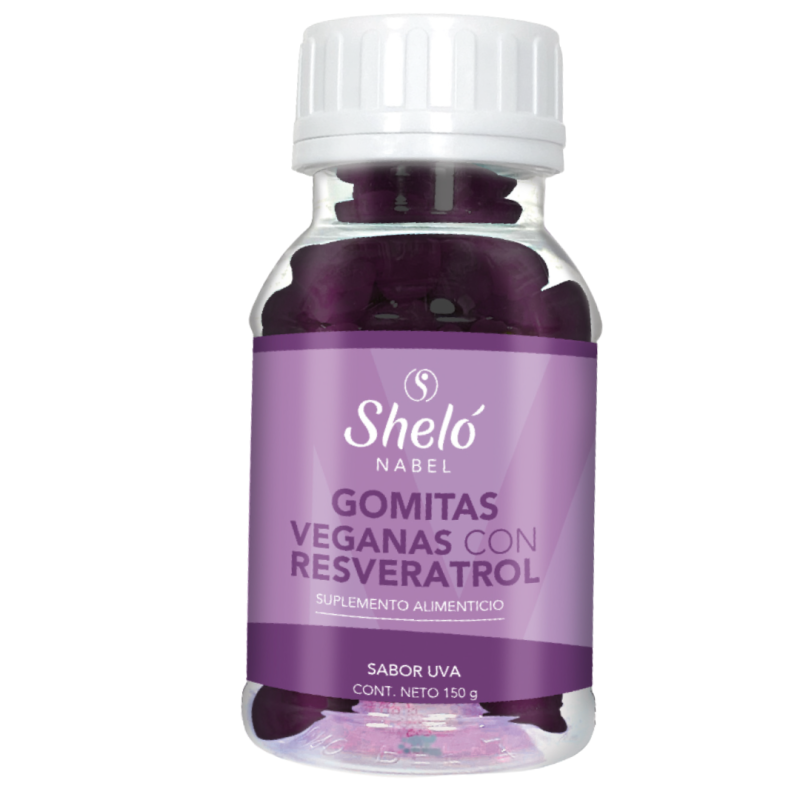 Gomitas Veganas con Resveratrol Sabor Uva 60 Gomitas SHELO NABEL