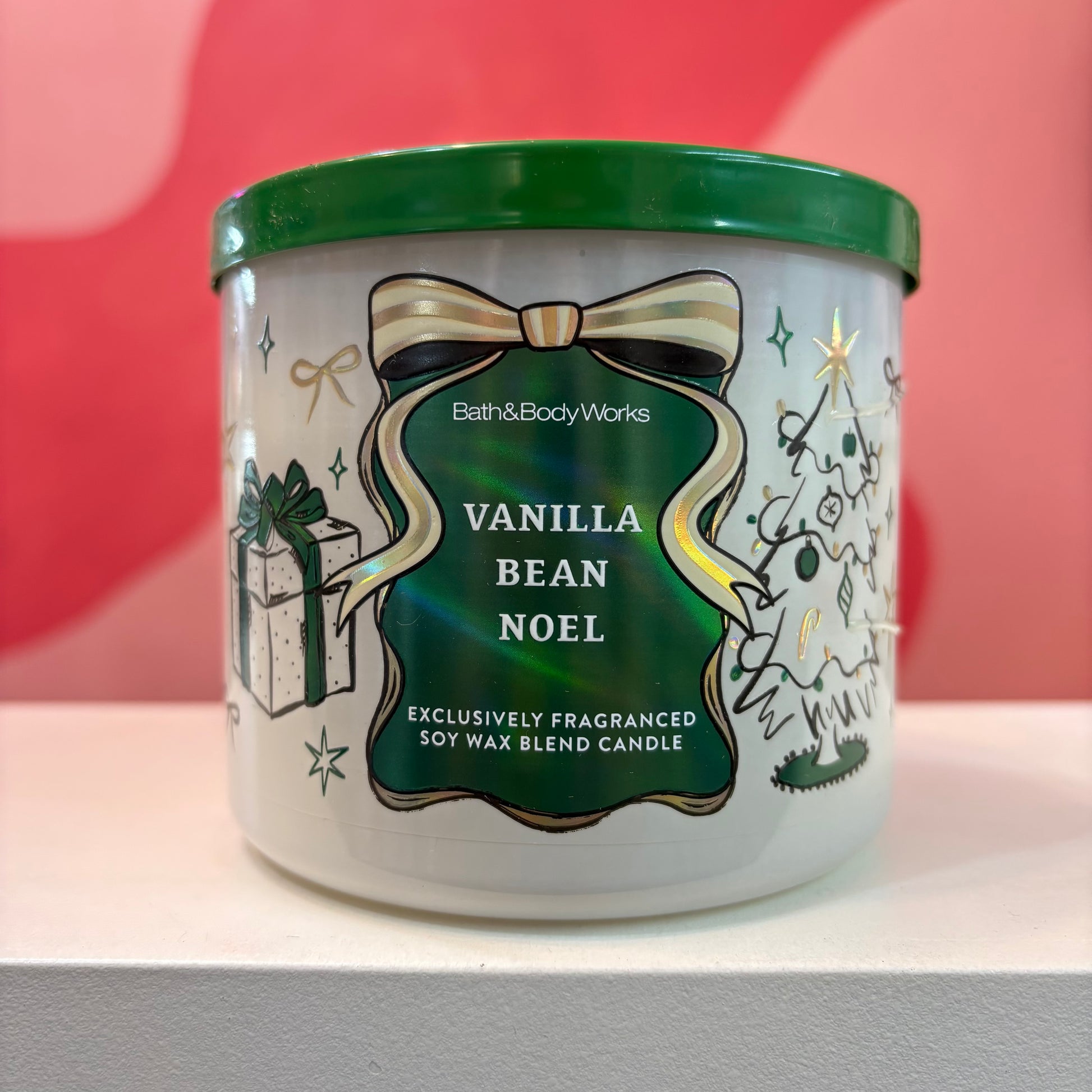 BATH&BODY WORKS VANILLA BEAN NOEL 3 Wick Candle | Vela aromática de 3 mechas - 411 gr